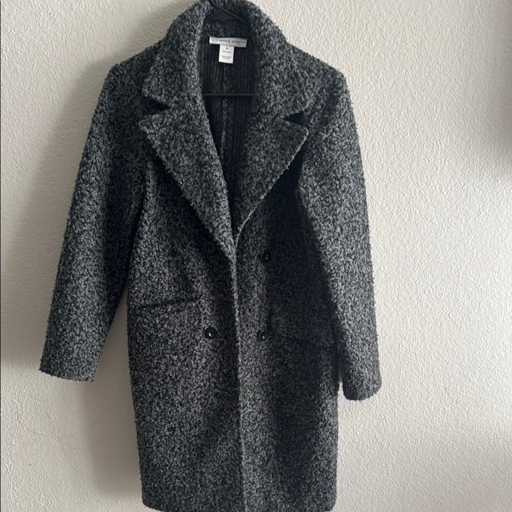 Elegant Charcoal Pea Coat